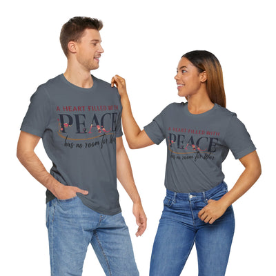 A Heart Filled With Peace Unisex Jersey Short Sleeve Tee