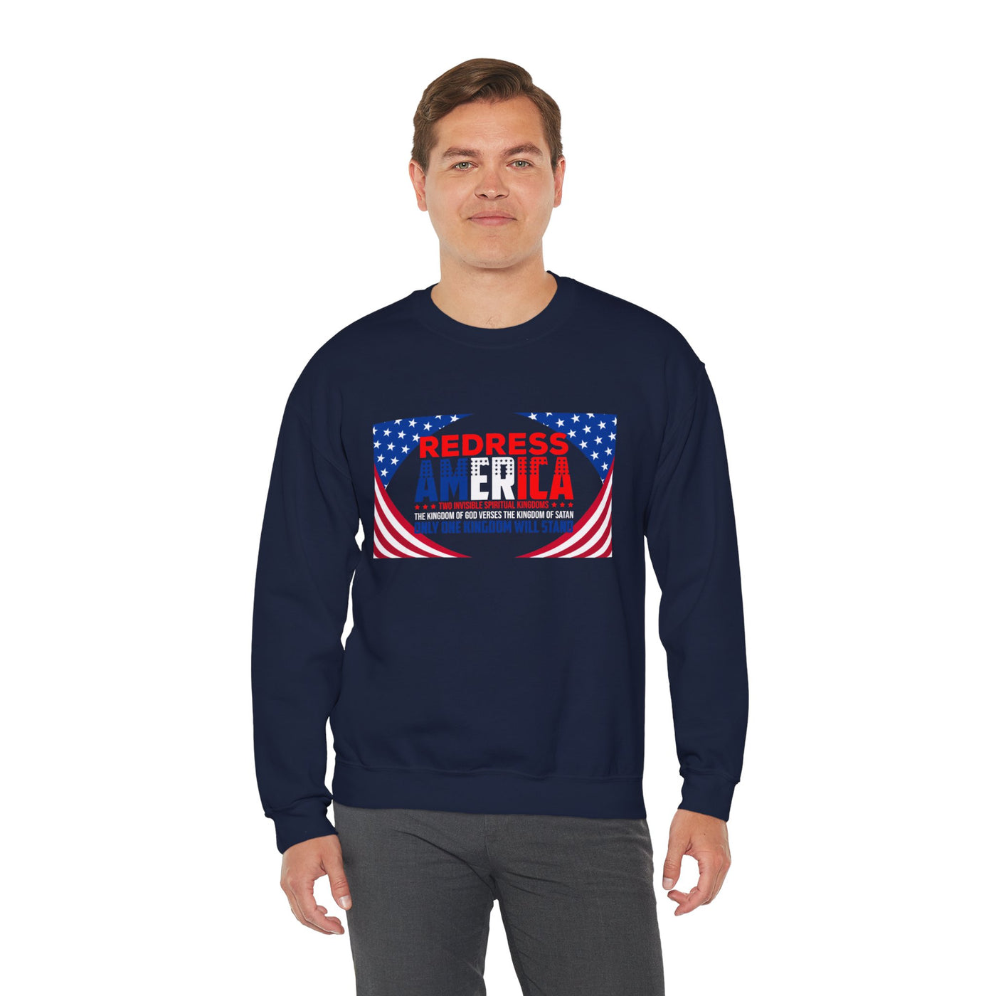 Redress America Unisex Heavy Blend™ Crewneck Sweatshirt, American Stars