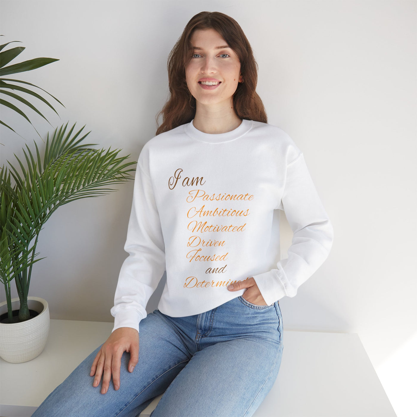 I Am Determined Unisex Heavy Blend™ Crewneck Sweatshirt