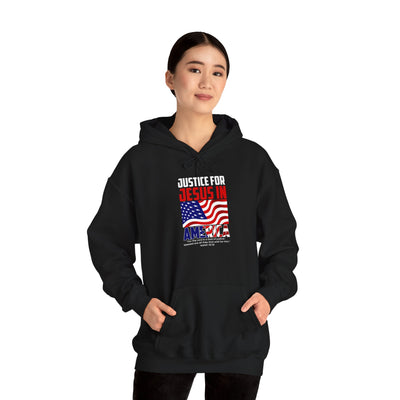 Justice For Jesus In America Unisex Heavy Blend™ Hooded Sweatshirt, Winter Wear