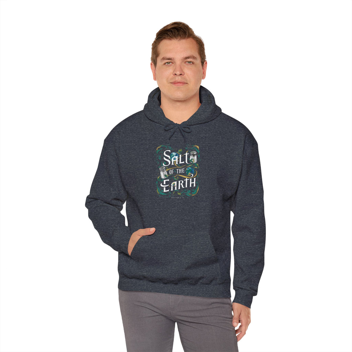Salt Of The Earth Matthew 5:13 Unisex Heavy Blend™ Hooded Sweatshirt, Abstract design