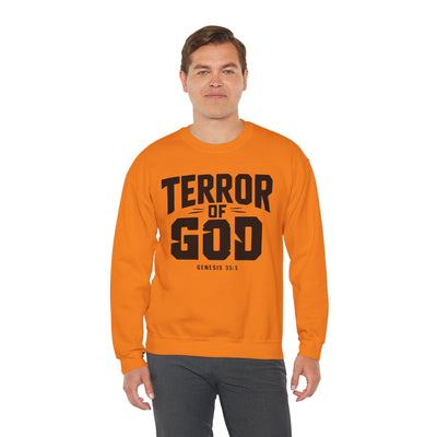 Terror Of God Genesis 35:5 Unisex Heavy Blend™ Crewneck Sweatshirt, Black Design