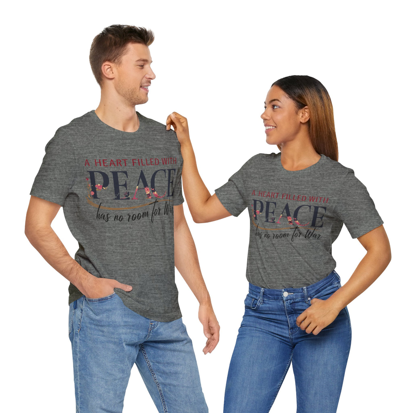A Heart Filled With Peace Unisex Jersey Short Sleeve Tee