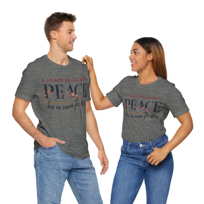 A Heart Filled With Peace Unisex Jersey Short Sleeve Tee