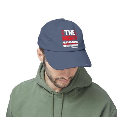 The Mighty Warrior Zephaniah 3:17 Unisex Distressed Cap