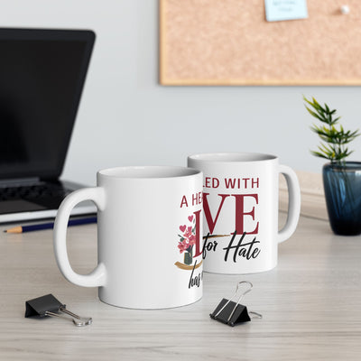 A Heart Filled With Love Ceramic Mug, (11oz, 15oz)