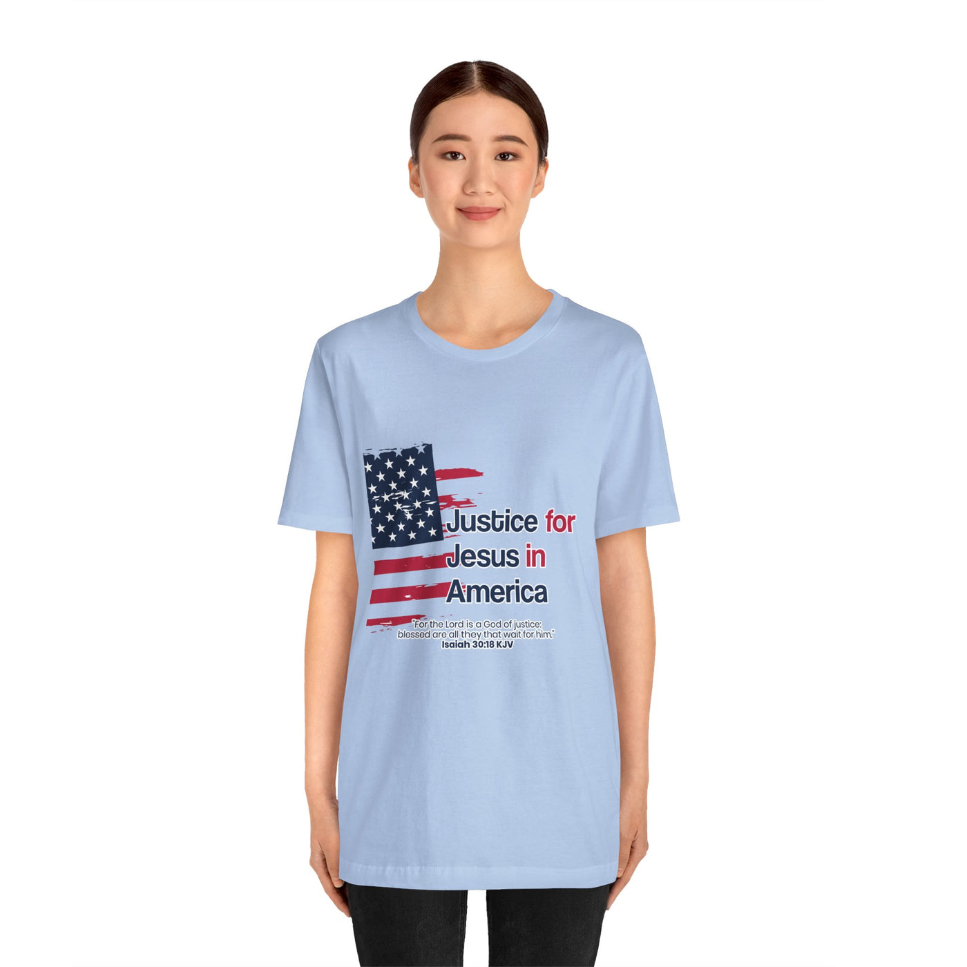 Justice For Jesus In America Unisex Jersey Short Sleeve Tee