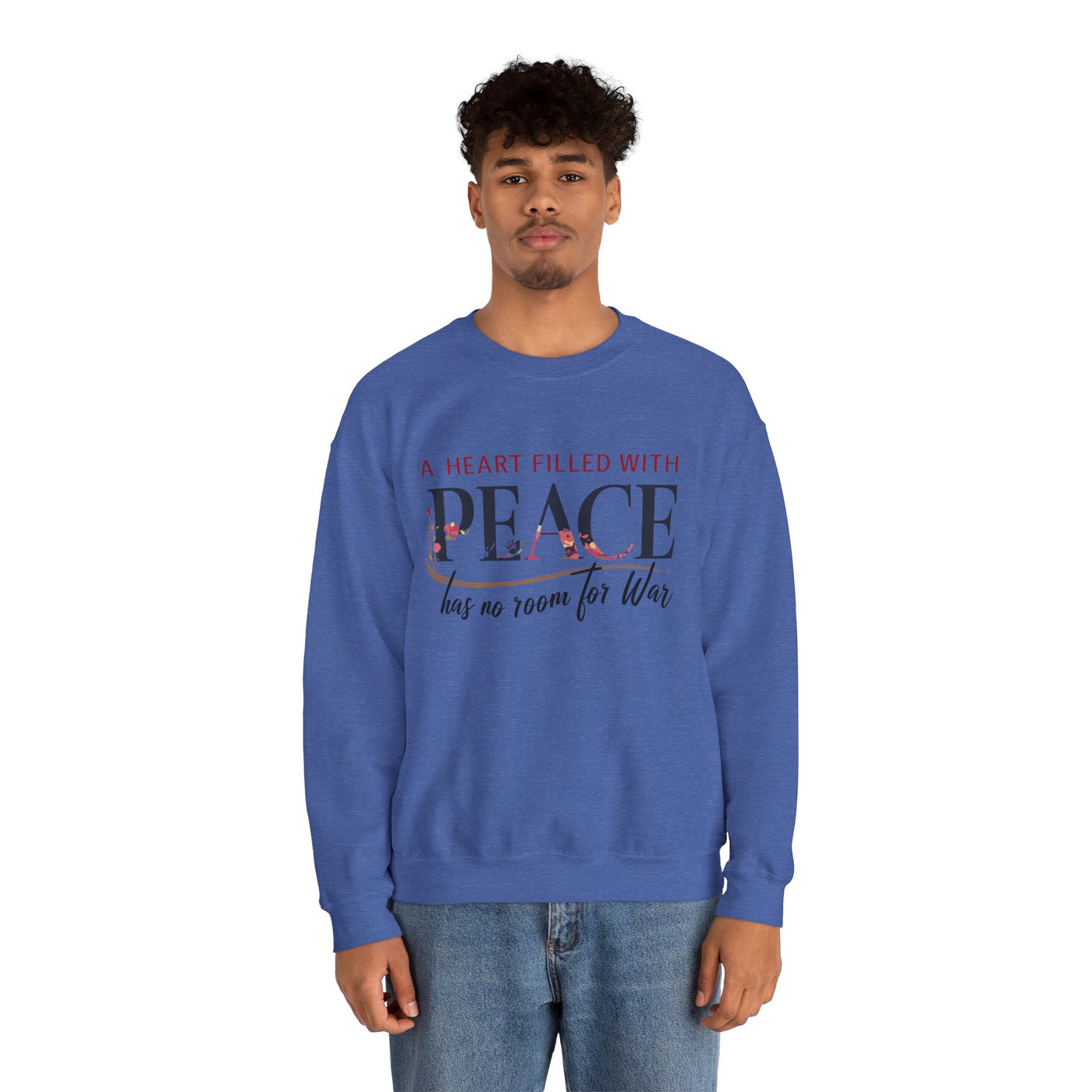 A Heart Filled With Peace Unisex Heavy Blend™ Crewneck Sweatshirt
