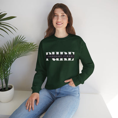 Pure Innocent Finds Unisex Heavy Blend™ Crewneck Sweatshirt, White
