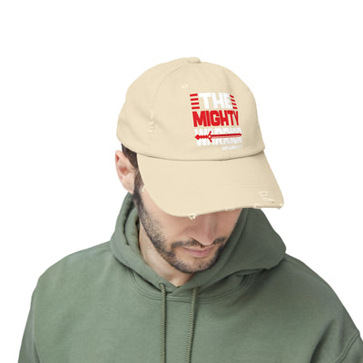 The Mighty Warrior Zephaniah 3:17 Unisex Distressed Cap