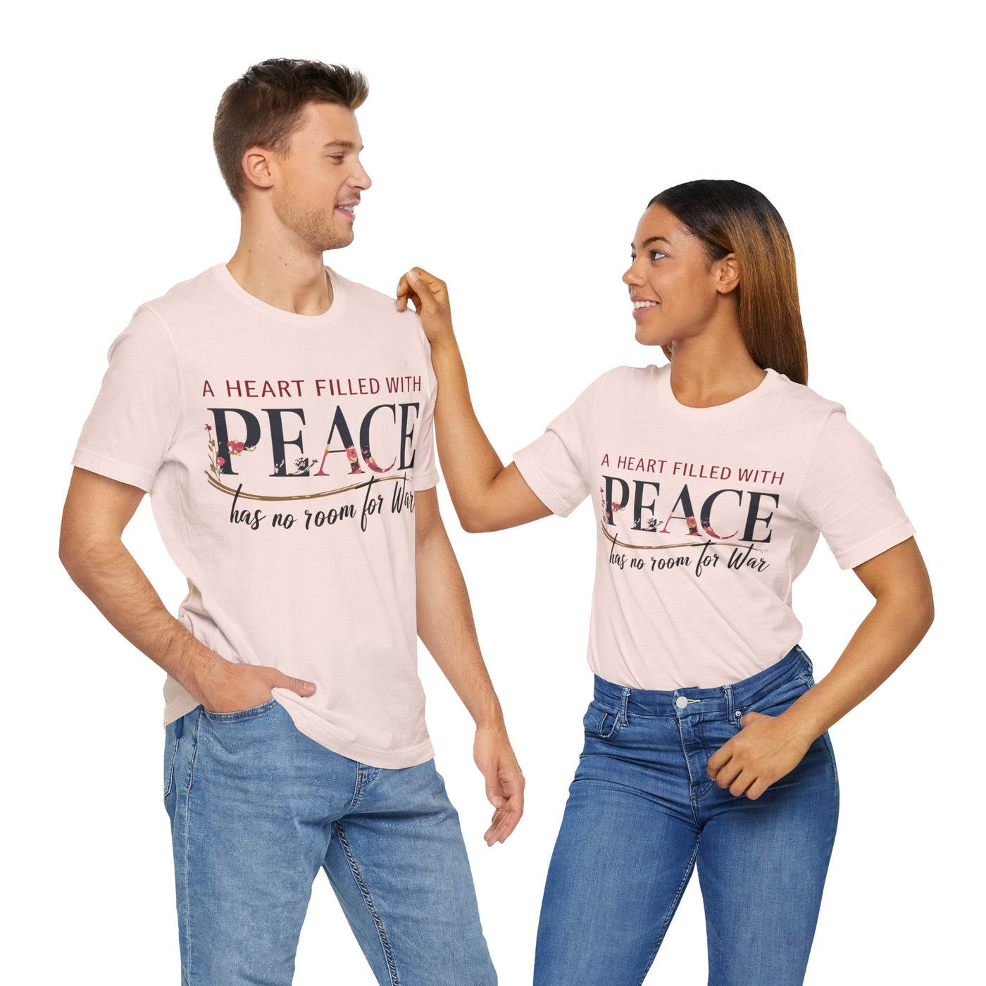 A Heart Filled With Peace Unisex Jersey Short Sleeve Tee