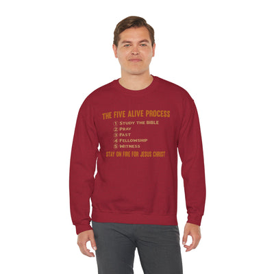 The Five Alive Process Text Based Unisex Heavy Blend™ Crewneck Sweatshirt,