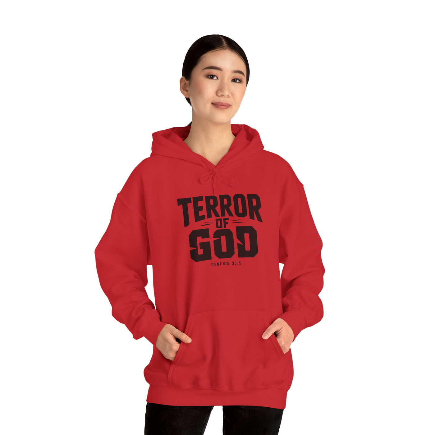 Terror Of God Genesis 33:5 Unisex Heavy Blend™ Hooded Sweatshirt, Black Design