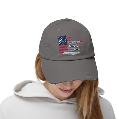 Justice For Jesus In America Unisex Distressed Cap
