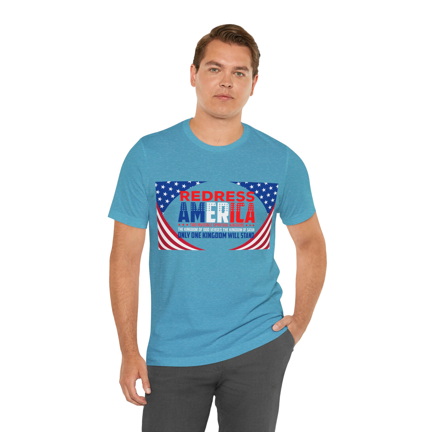 Redress America Unisex Jersey Short Sleeve Tee, American Flags