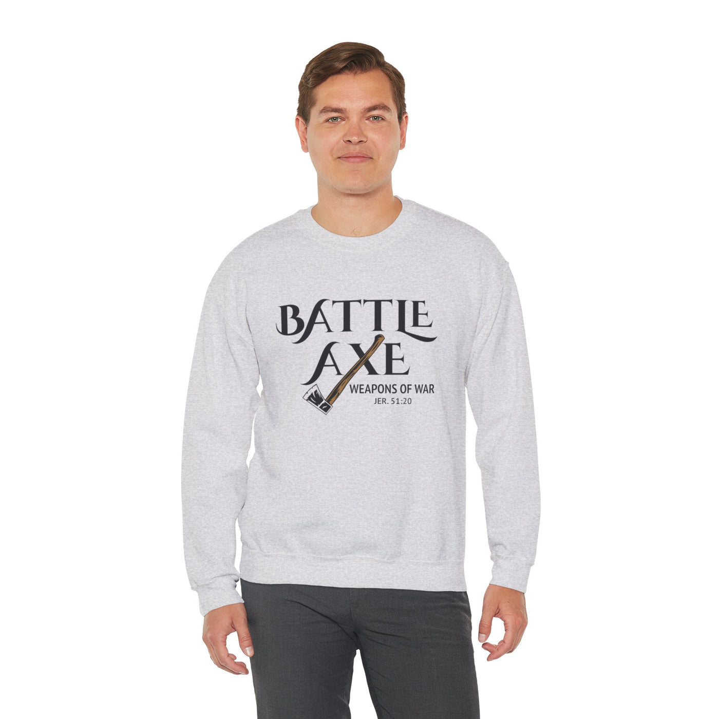 Battle Axe Jeremiah 51:20 Unisex Heavy Blend™ Crewneck Sweatshirt