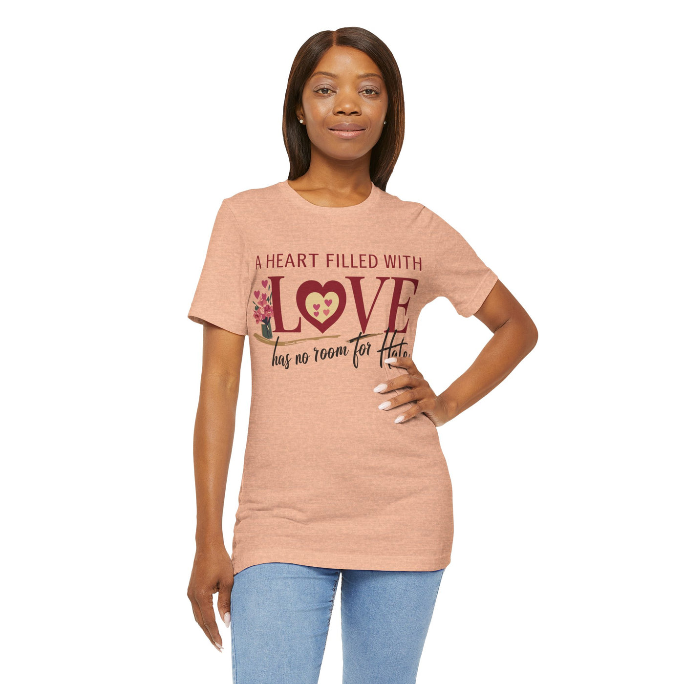 A Heart Filled With Love Unisex Jersey Short Sleeve Tee