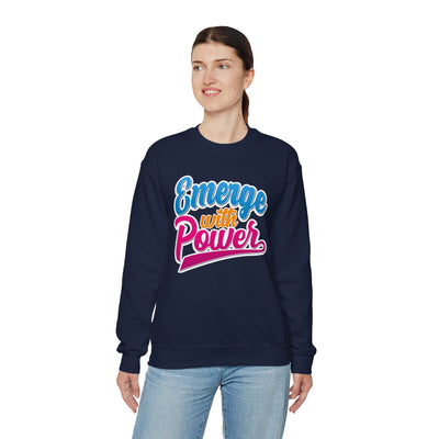 Emerge With Power Cartoon Design Unisex Heavy Blend™ Crewneck Sweatshirt
