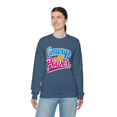 Emerge With Power Cartoon Design Unisex Heavy Blend™ Crewneck Sweatshirt