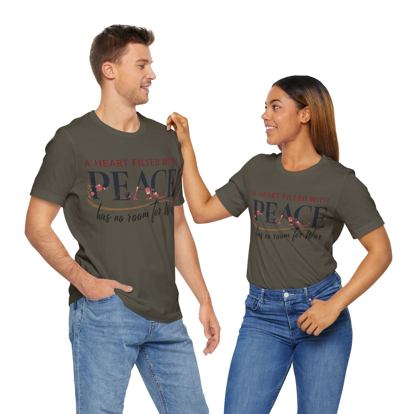 A Heart Filled With Peace Unisex Jersey Short Sleeve Tee