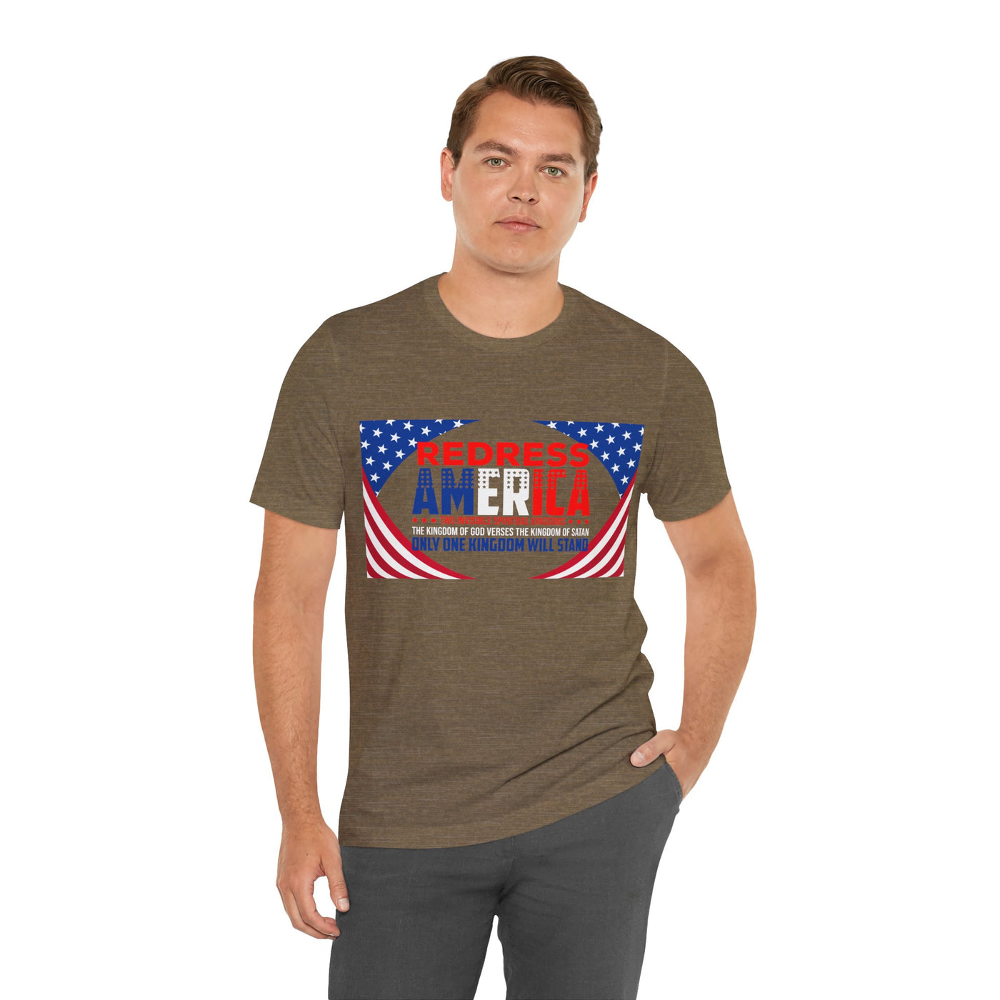 Redress America Unisex Jersey Short Sleeve Tee, American Flags