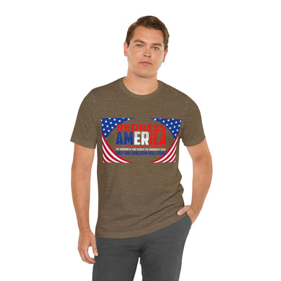 Redress America Unisex Jersey Short Sleeve Tee, American Flags