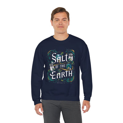 Salt Of The Earth Matthew 5:13 Unisex Heavy Blend™ Crewneck Sweatshirt, Abstract Design