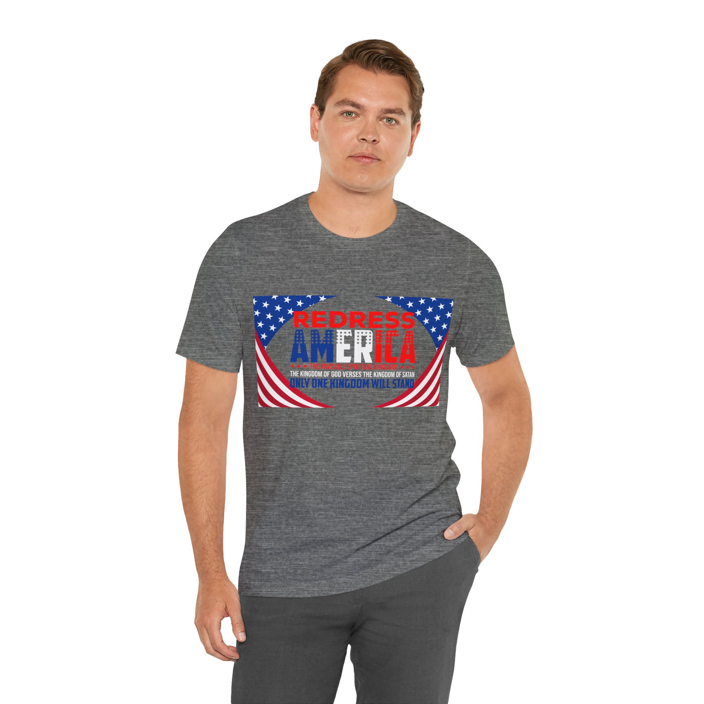 Redress America Unisex Jersey Short Sleeve Tee, American Flags