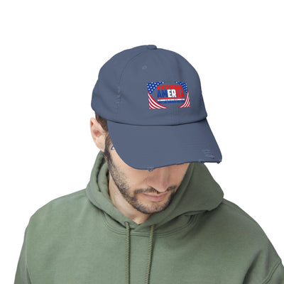 Redress America Unisex Distressed Cap, American Flags