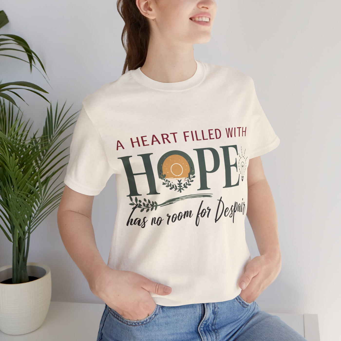 A Heart Filled With Hope Unisex Jersey Short Sleeve Tee