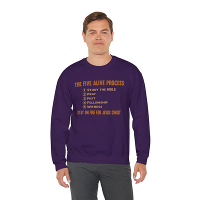 The Five Alive Process Text Based Unisex Heavy Blend™ Crewneck Sweatshirt,