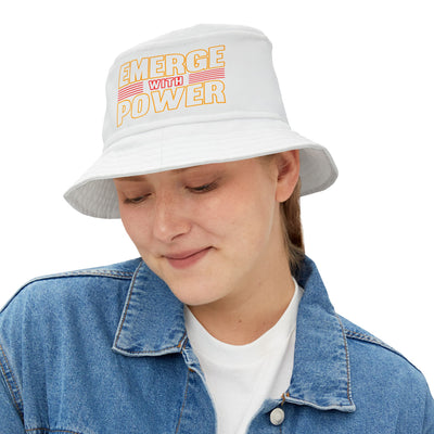 Emerge With Power Unisex Bucket Hat, Block Design