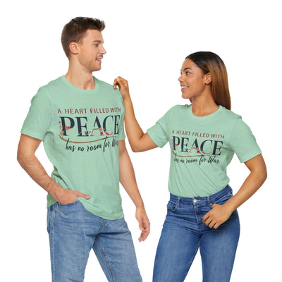 A Heart Filled With Peace Unisex Jersey Short Sleeve Tee