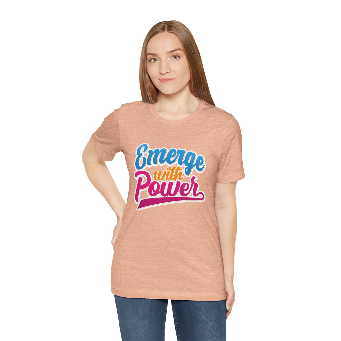 Emerge With Power Unisex Jersey Short Sleeve Tee, Cartoon Design