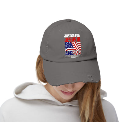 Justice For Jesus In America Unisex Distressed Cap, American Flag Designs