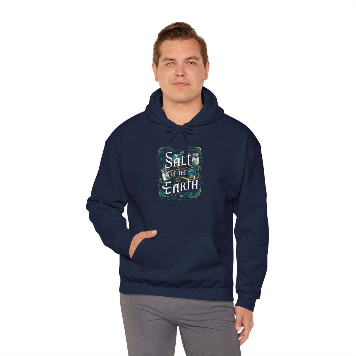 Salt Of The Earth Matthew 5:13 Unisex Heavy Blend™ Hooded Sweatshirt, Abstract design