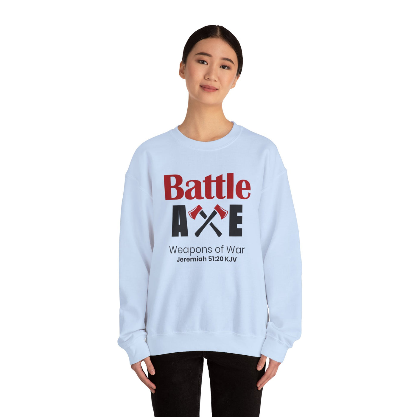 Battle Axe Weapons Of War Unisex Heavy Blend™ Crewneck Sweatshirt