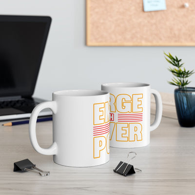 Emerge With Power Ceramic Mug, (11oz, 15oz), Block Design