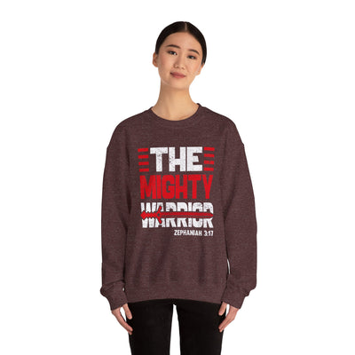The Mighty Warrior Zephaniah 3:17 Unisex Heavy Blend™ Crewneck Sweatshirt