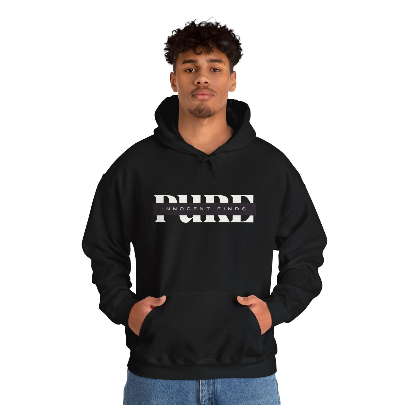 Pure Innocent Finds Unisex Heavy Blend™ Hooded Sweatshirt, white