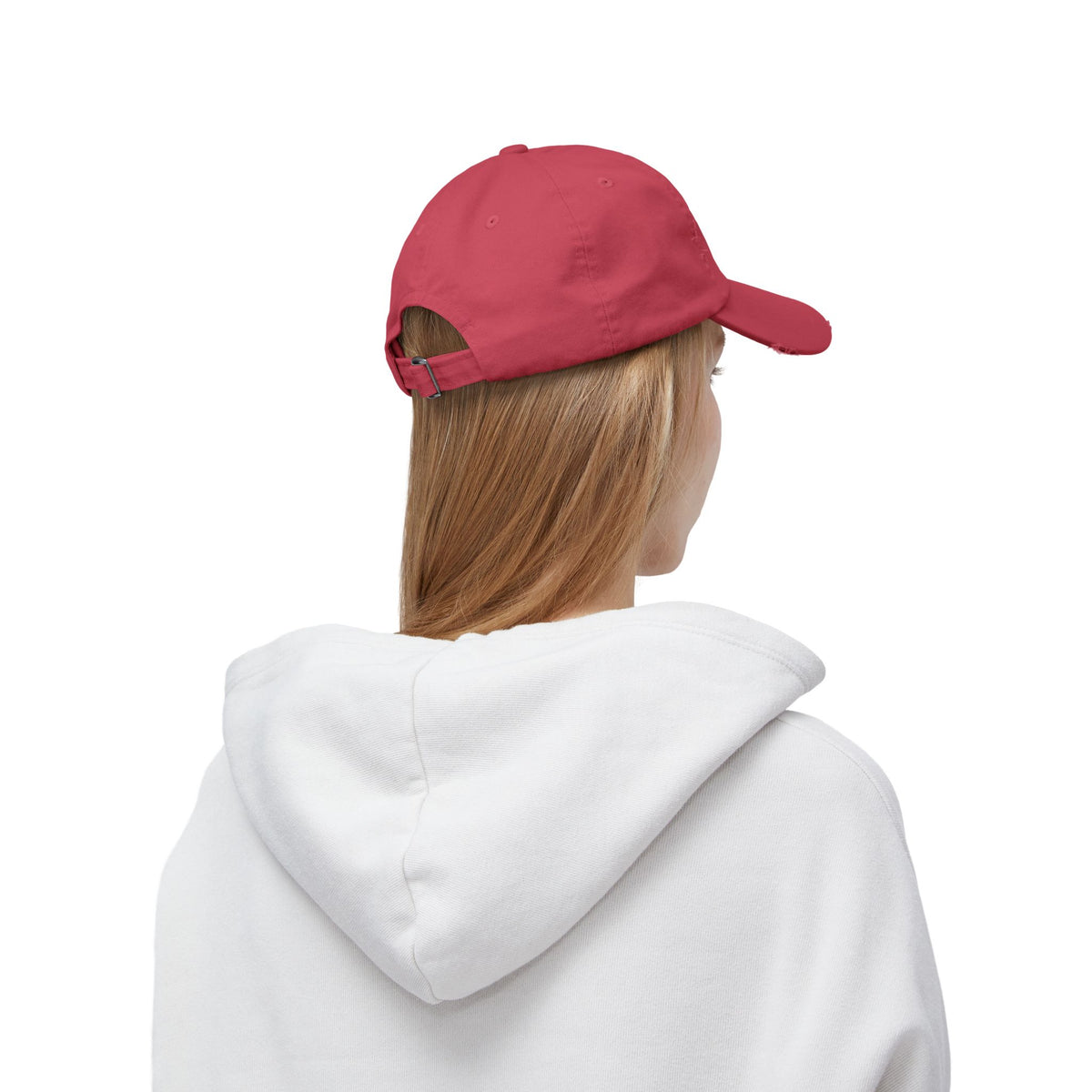 My God Made Me 100% Real Woman Distressed Cap, American Flag Designs