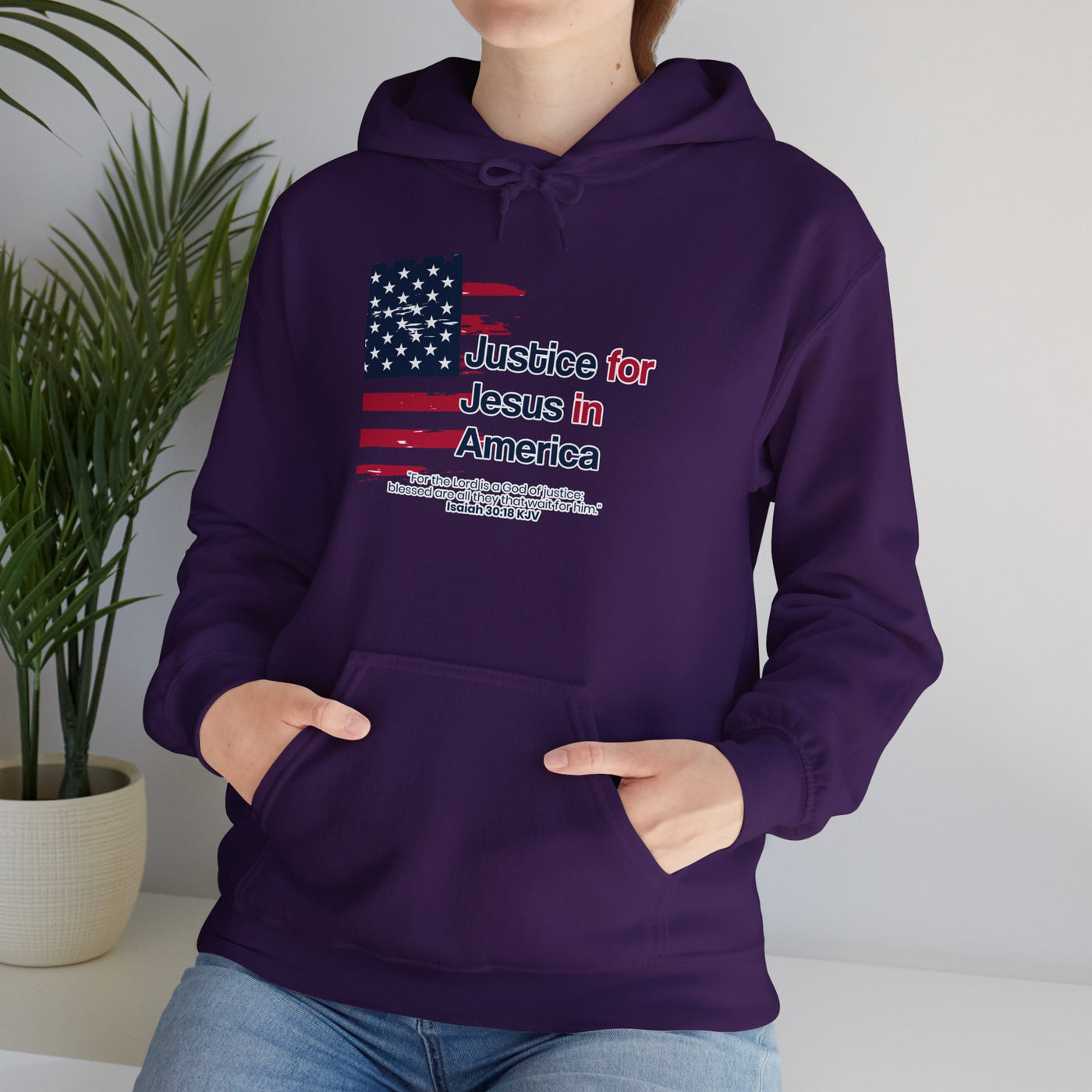 Justice For Jesus In America Unisex Heavy Blend™ Hooded Sweatshirt