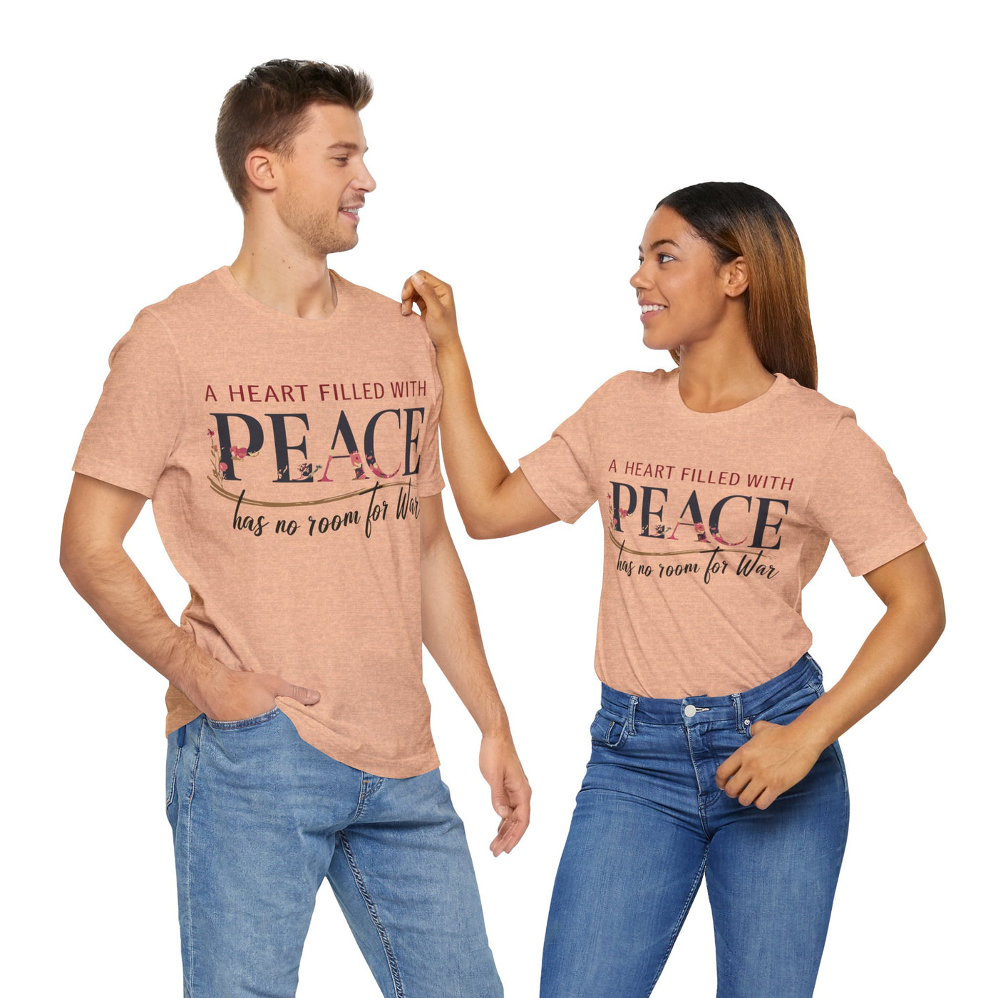 A Heart Filled With Peace Unisex Jersey Short Sleeve Tee