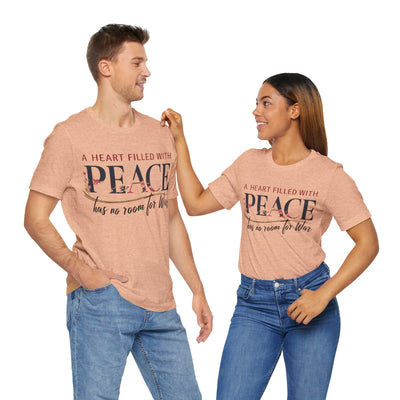 A Heart Filled With Peace Unisex Jersey Short Sleeve Tee