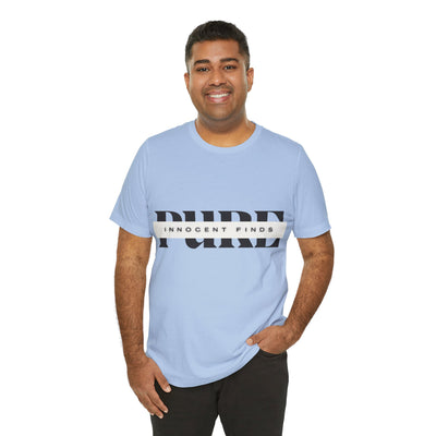 Pure Innocent Finds Unisex Jersey Short Sleeve Tee, Black Design