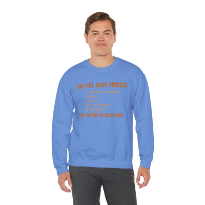 The Five Alive Process Text Based Unisex Heavy Blend™ Crewneck Sweatshirt,