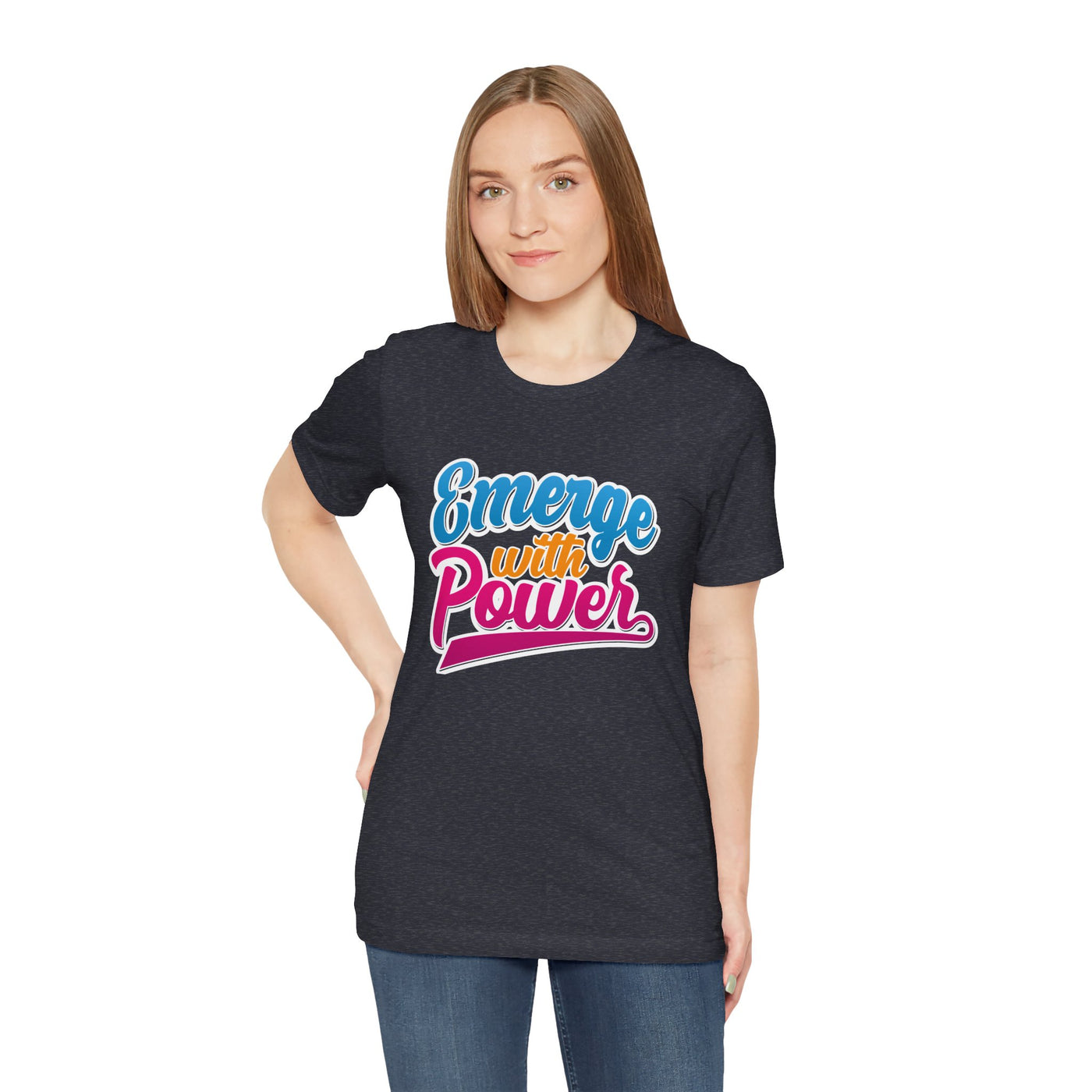 Emerge With Power Unisex Jersey Short Sleeve Tee, Cartoon Design