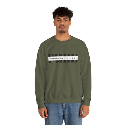Pure Innocent Finds Unisex Heavy Blend™ Crewneck Sweatshirt, Black