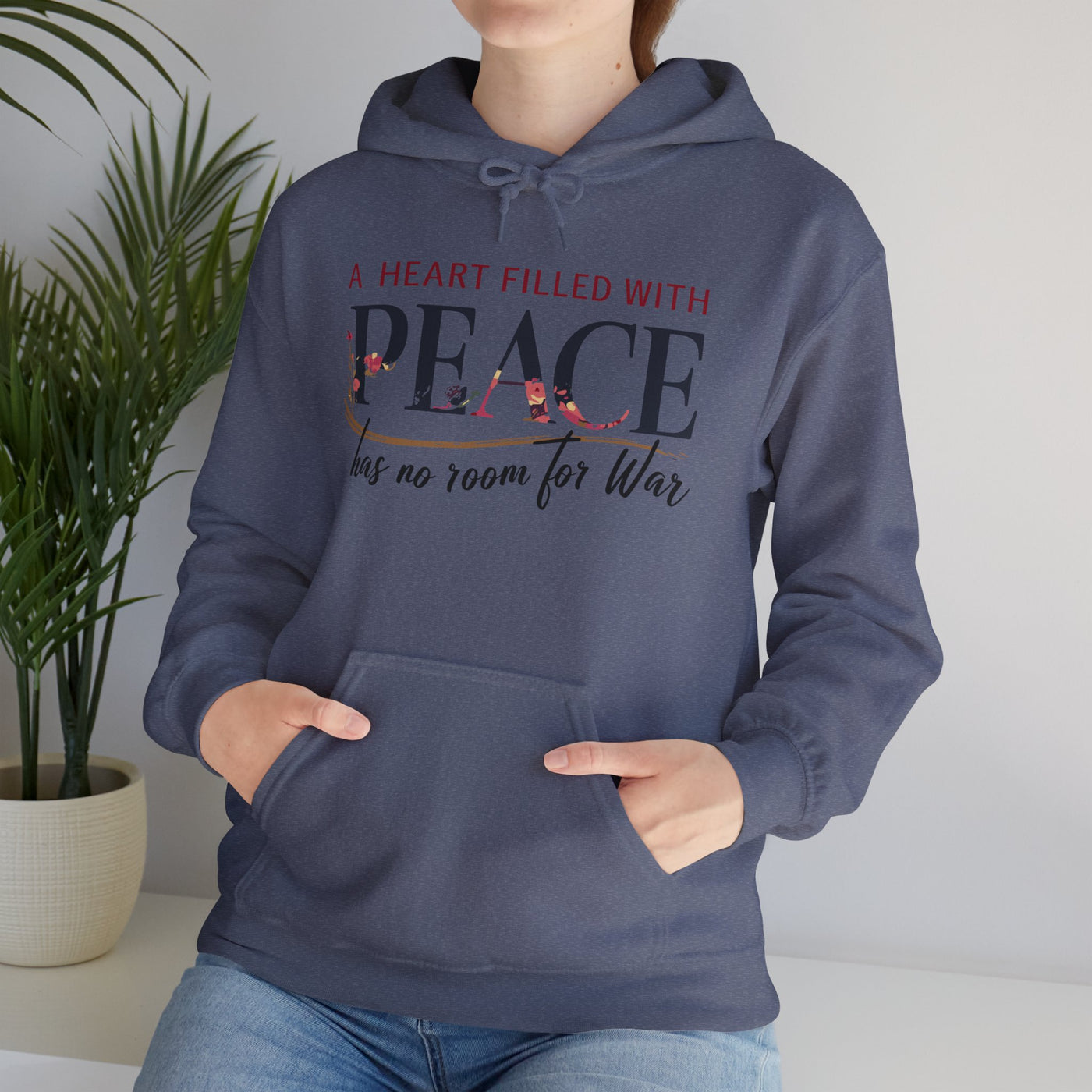 A Heart Filled With Peace Unisex Heavy Blend™ Hooded Sweatshirt