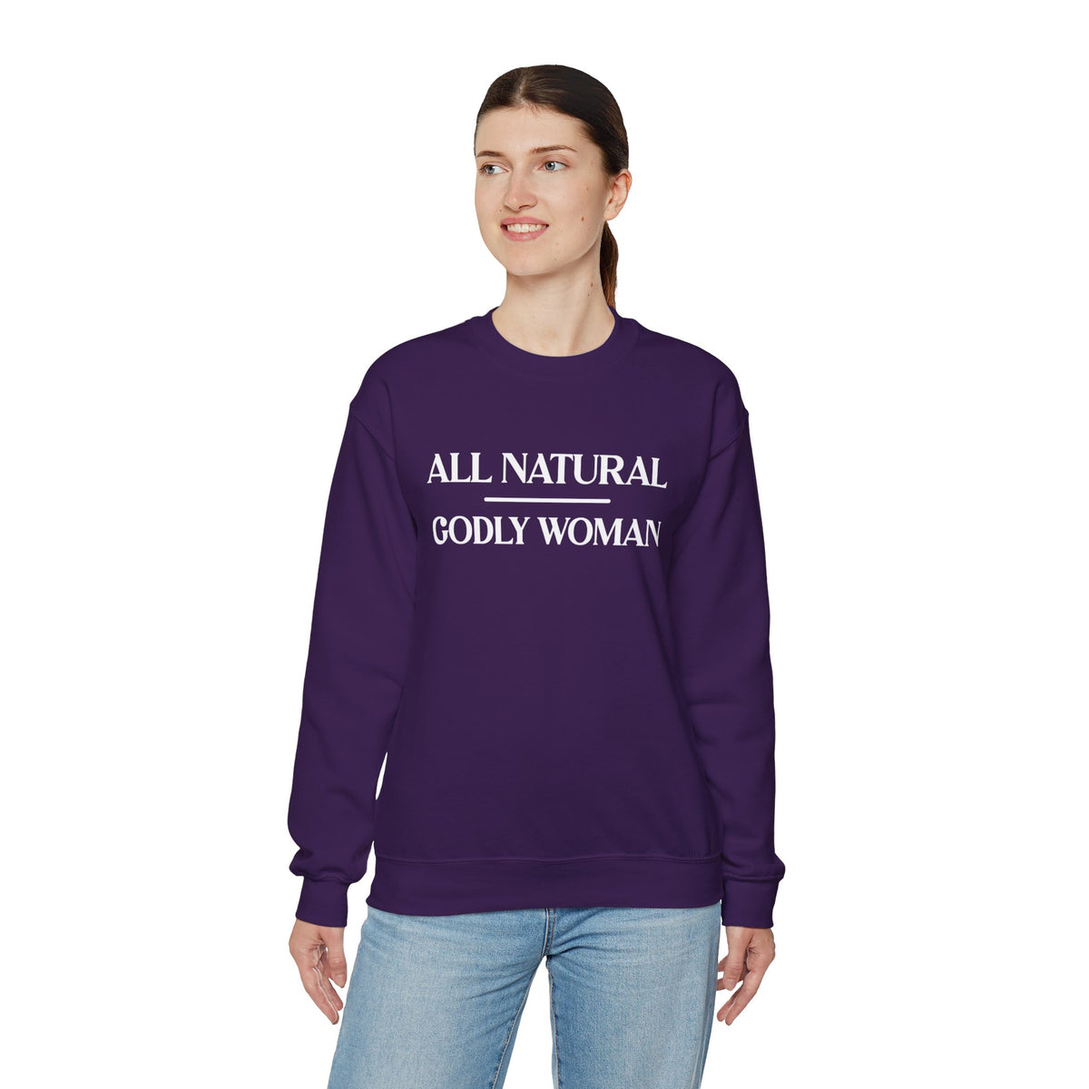All Natural Godly Woman Heavy Blend™ Crewneck Sweatshirt